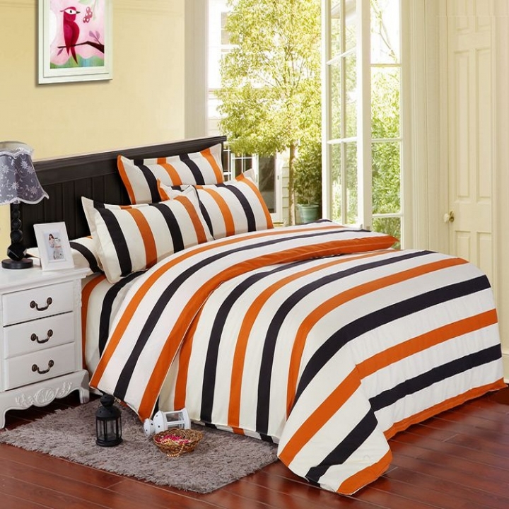 Bedding Sets Sweetheart Style Creativity Space Duvet Cover Set Quilt Cover Bed pink blue stripes
