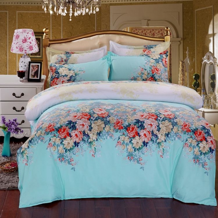 Bedding Sets Sweetheart Style Creativity Space Duvet Cover Set Quilt Cover Bed pink blue stripes