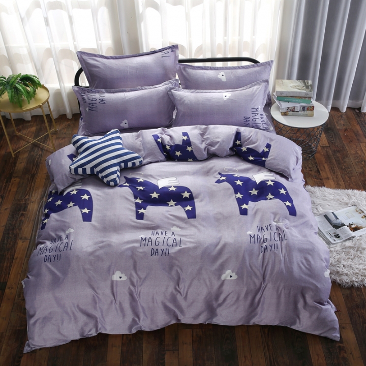 Bedding Sets Sweetheart Style Creativity Space Duvet Cover Set Quilt Cover Bed pink blue stripes