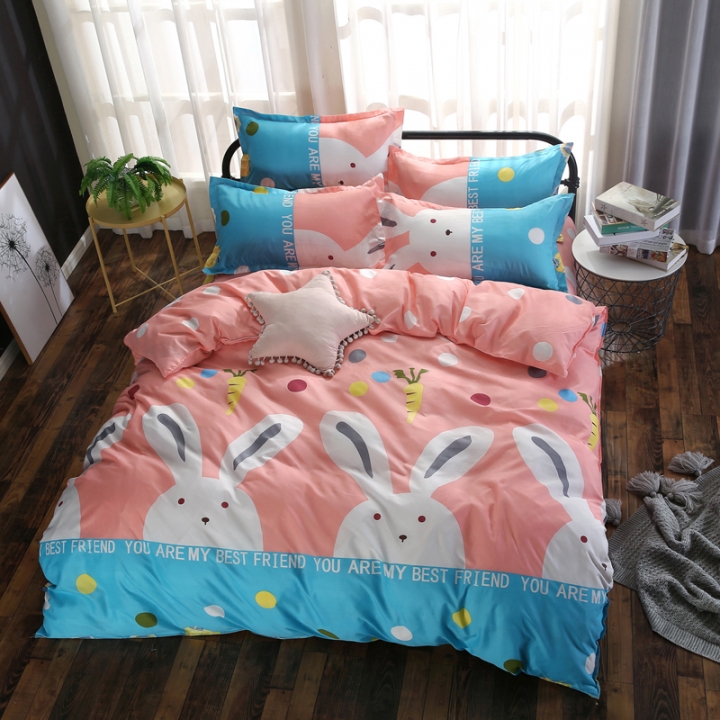 Bedding Sets Sweetheart Style Creativity Space Duvet Cover Set Quilt Cover Bed pink blue stripes
