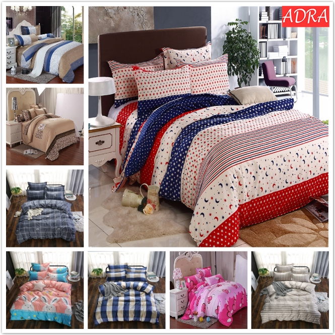 Bedding Sets Sweetheart Style Creativity Space Duvet Cover Set Quilt Cover Bed pink blue stripes