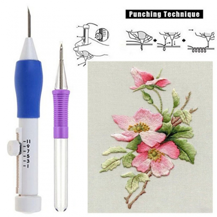 Embroidery Poking Cross Stitch Punching Needle Crochet Embroidery Knitting Needles Craft Sewing Tool