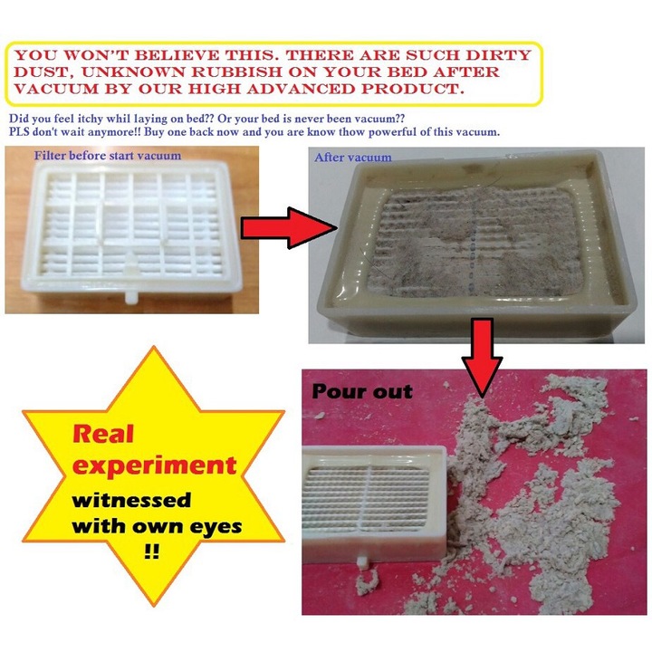 Anti dust mites UV Vacuum Dust Cleaner Remove Mite for Bed Sofa Carpet  handheld