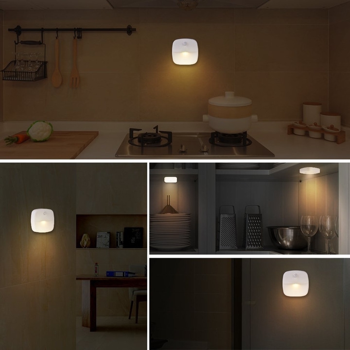 3piece/Set Stick-On Night Light,Motion,Light Sensor for Bedroom, Bathroom, Kitchen Hallway LED light