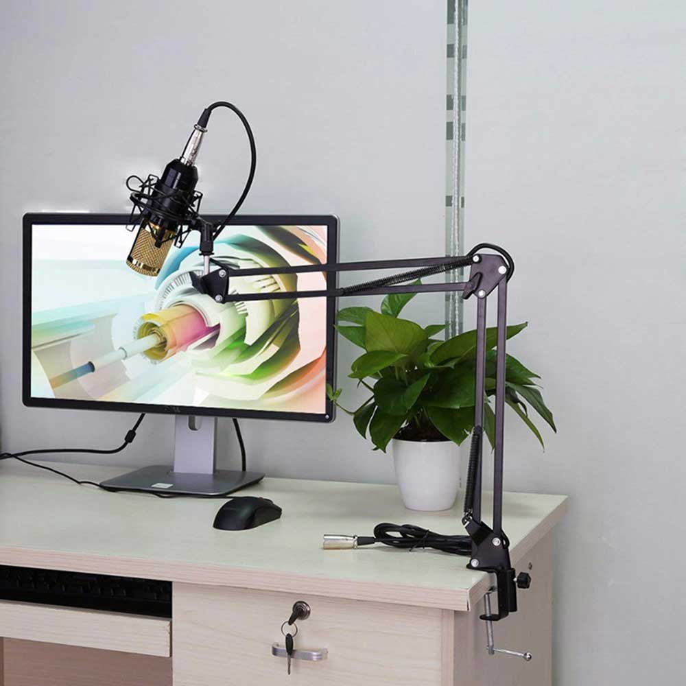 BM800 Condenser Microphone Kit Studio Suspension Boom Scissor Arm Sound Card Youtub Microphone
