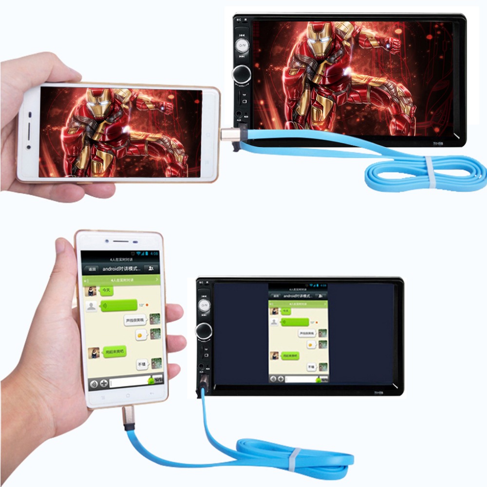 7''In Dash HD Touch Screen Bluetooth 2Din Car Radio MP5 MP3 Player FM Autoradio + Camera KAM