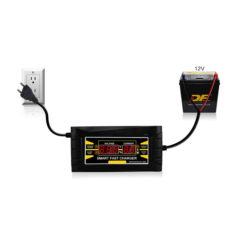 Full Automatic Car Battery Charger 110V/220V To 12V 10A Smart Fast Power Charging