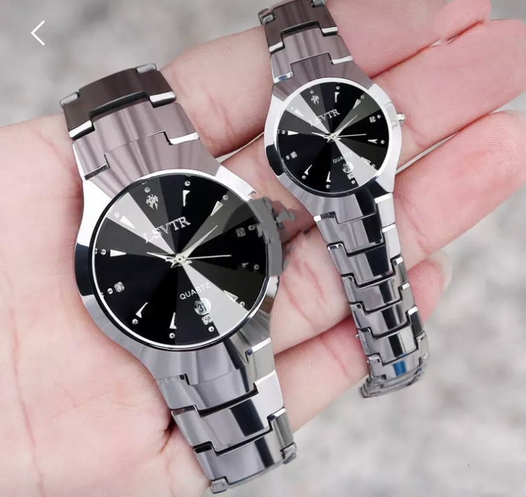 LSVTR Brand 2 PCS Set Couples Wrist Watches Men Women Lovers Waterproof Quartz Wristwatches