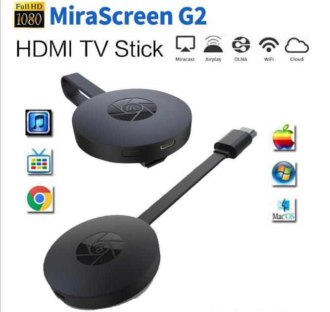 WiFi Display 1080P Miracast Chromecast 2 HDMI Receiver for Tablet/Phone to TV Projectors