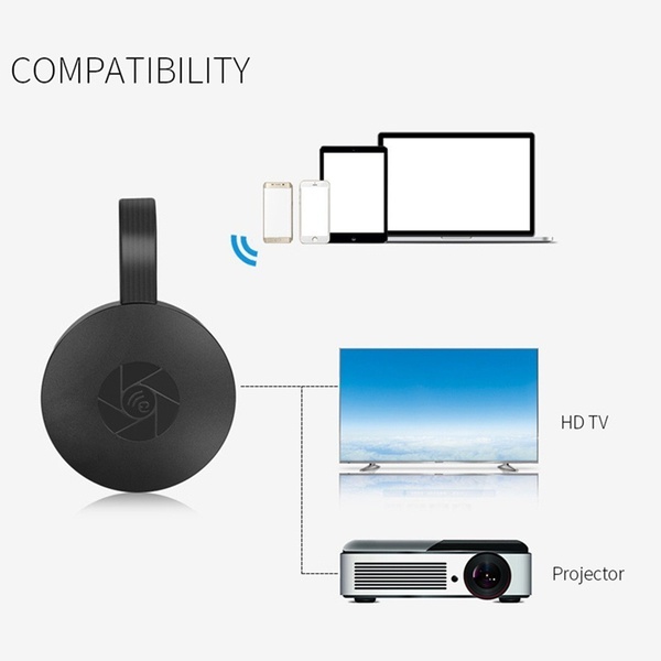WiFi Display 1080P Miracast Chromecast 2 HDMI Receiver for Tablet/Phone to TV Projectors
