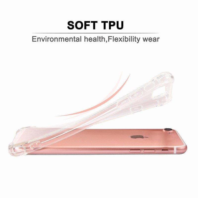Shockproof iphone 6 6s cases iphone 5 5S SE TPU Clear Silicone Cover iphone 7 8 Plus case