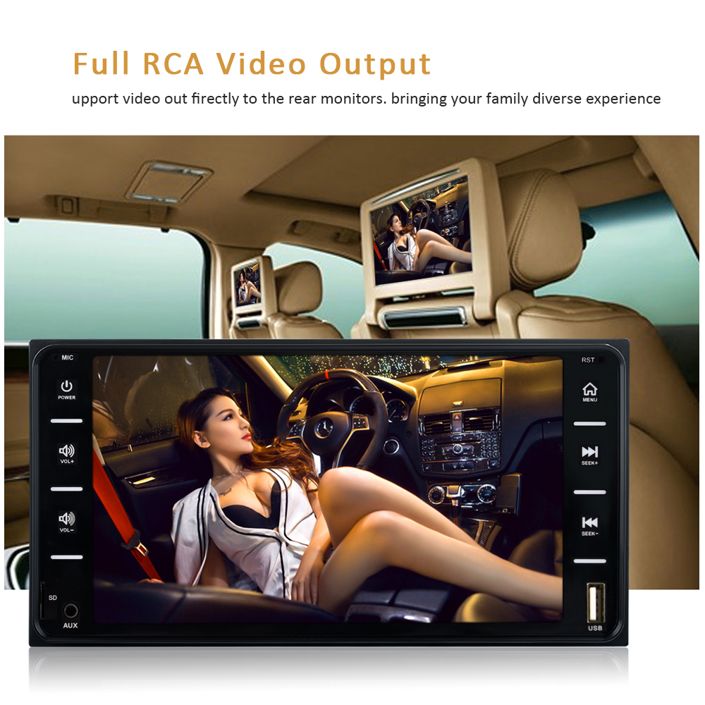 2Din 7&quot;Car Radio Android/IOS MirrorLink Bluetooth USB MP5 Multimedia Player For Toyota Corolla