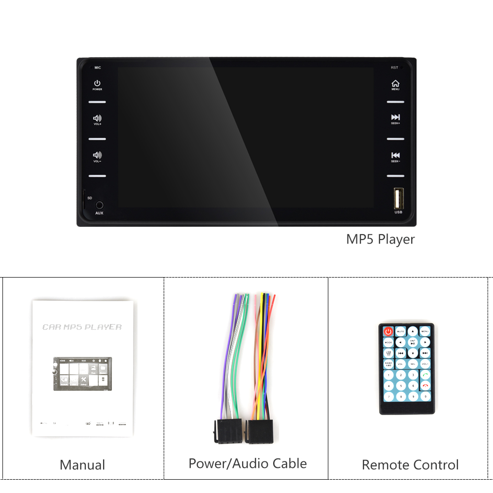 2Din 7&quot;Car Radio Android/IOS MirrorLink Bluetooth USB MP5 Multimedia Player For Toyota Corolla