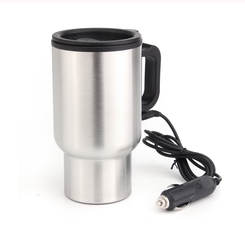 ADRA Mini Thermal Mug Portable 12V Stainless Steel Heating Car Drink Mug Hot Drink Travel Cup
