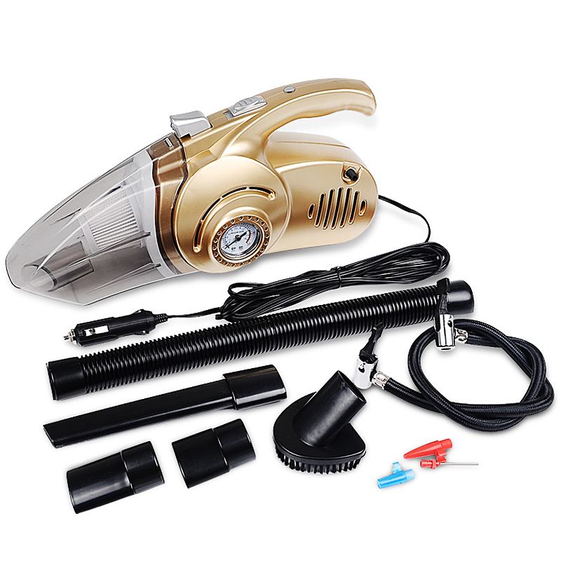 4in1 Car Vacuum Cleaner 120W Portable Handheld Wet and Dry Dual Use Car Tire Filling Pump 12V