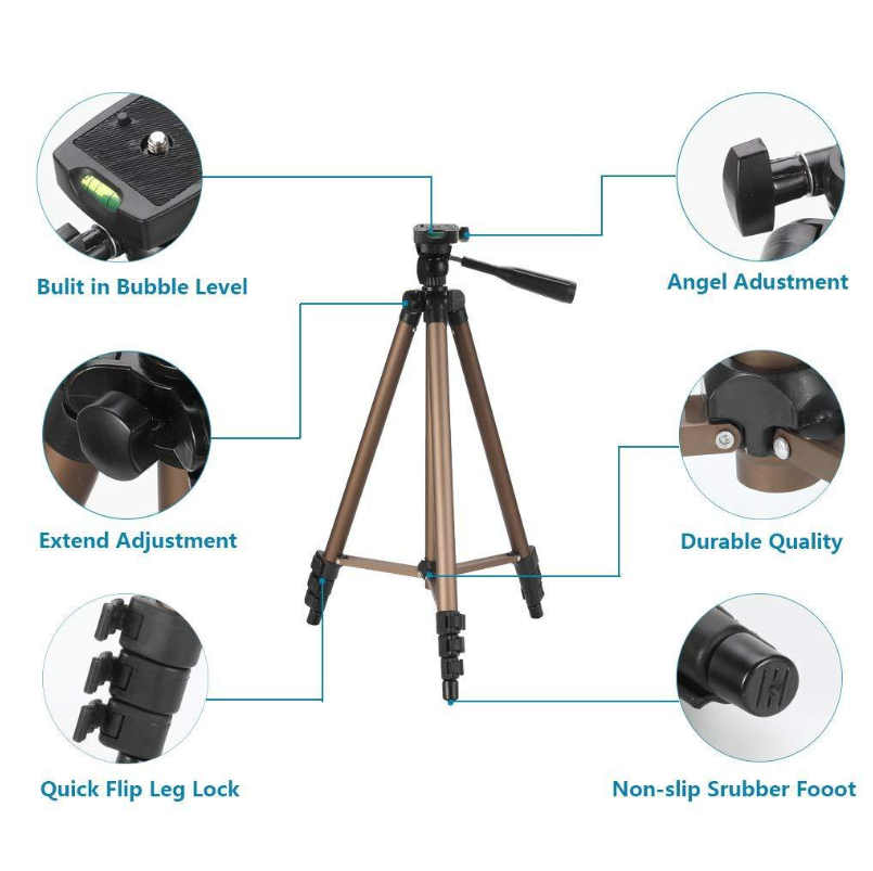 Mobile Phone Live Youtube Live Camera Vlog Camera Bracket Telescopic Portable 1.3 Meters Tripod