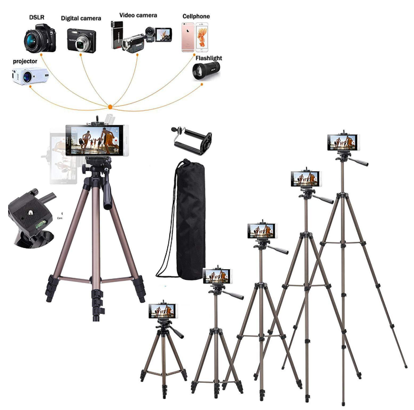 Mobile Phone Live Youtube Live Camera Vlog Camera Bracket Telescopic Portable 1.3 Meters Tripod
