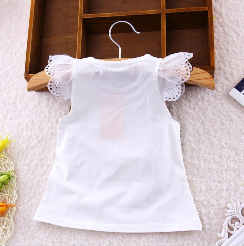 2Pcs Kids Baby Girls Cat Dot Bowknot Lace Short sleeve shirt+Dot shorts Outfits Clothes Set GX534C fuchsia 100 9