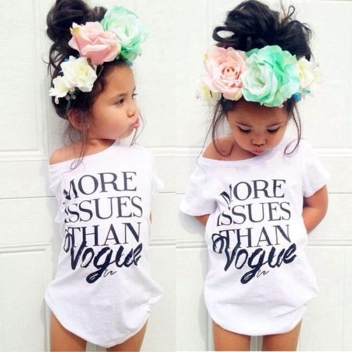 Girls' Daily Sports Geometric Tee, Cotton Summer Fall Short Sleeves Chinoiserie Street chic