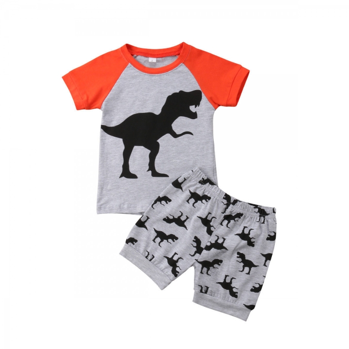 kleding dinosaurus Patroon Print Kids kleding T-shirt + Shorts kinderkleding set
