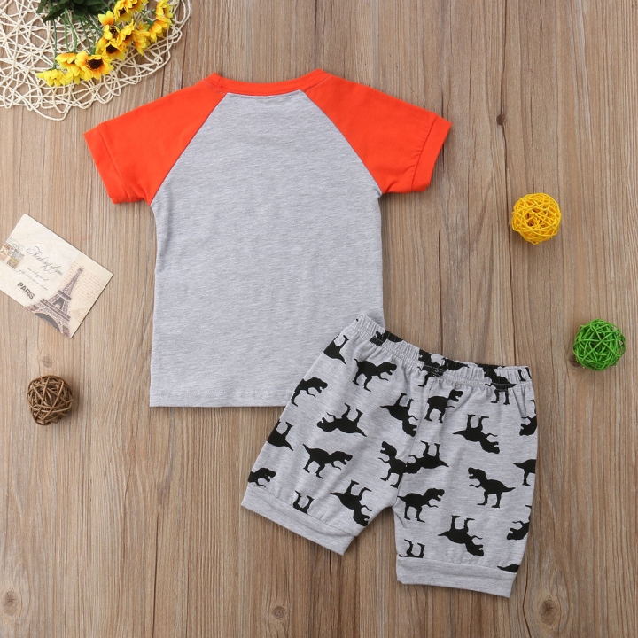 kleding dinosaurus Patroon Print Kids kleding T-shirt + Shorts kinderkleding set