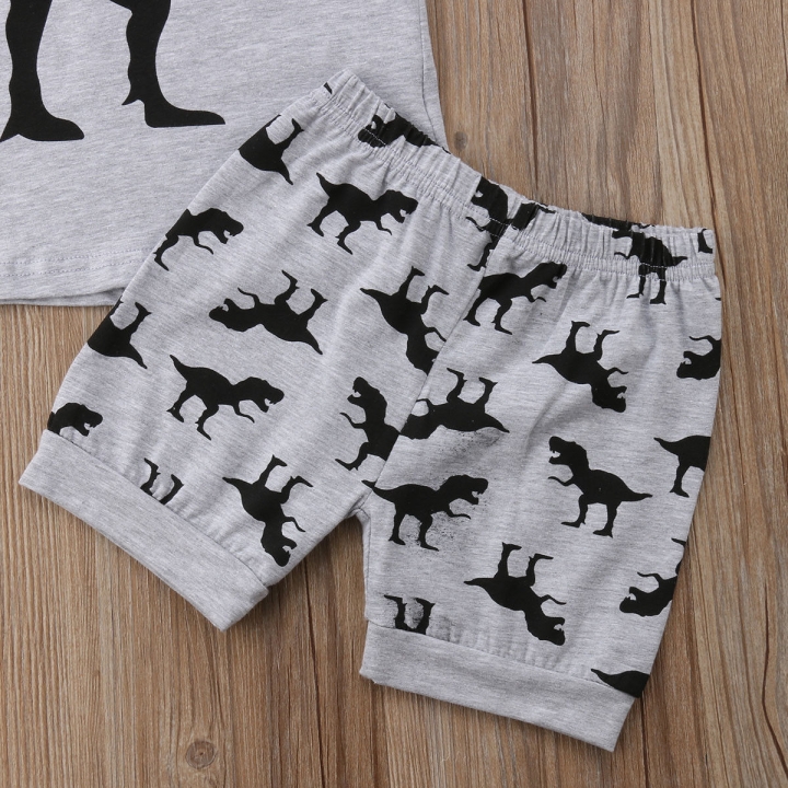 kleding dinosaurus Patroon Print Kids kleding T-shirt + Shorts kinderkleding set