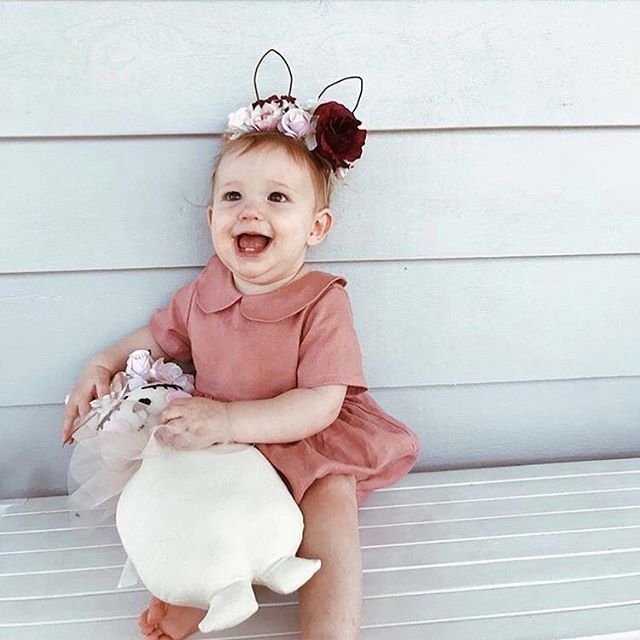 Newborn Infant Baby Girls Ruffle Cute Cotton And Linen Romper Bodysuit Jumpsuit Outfits