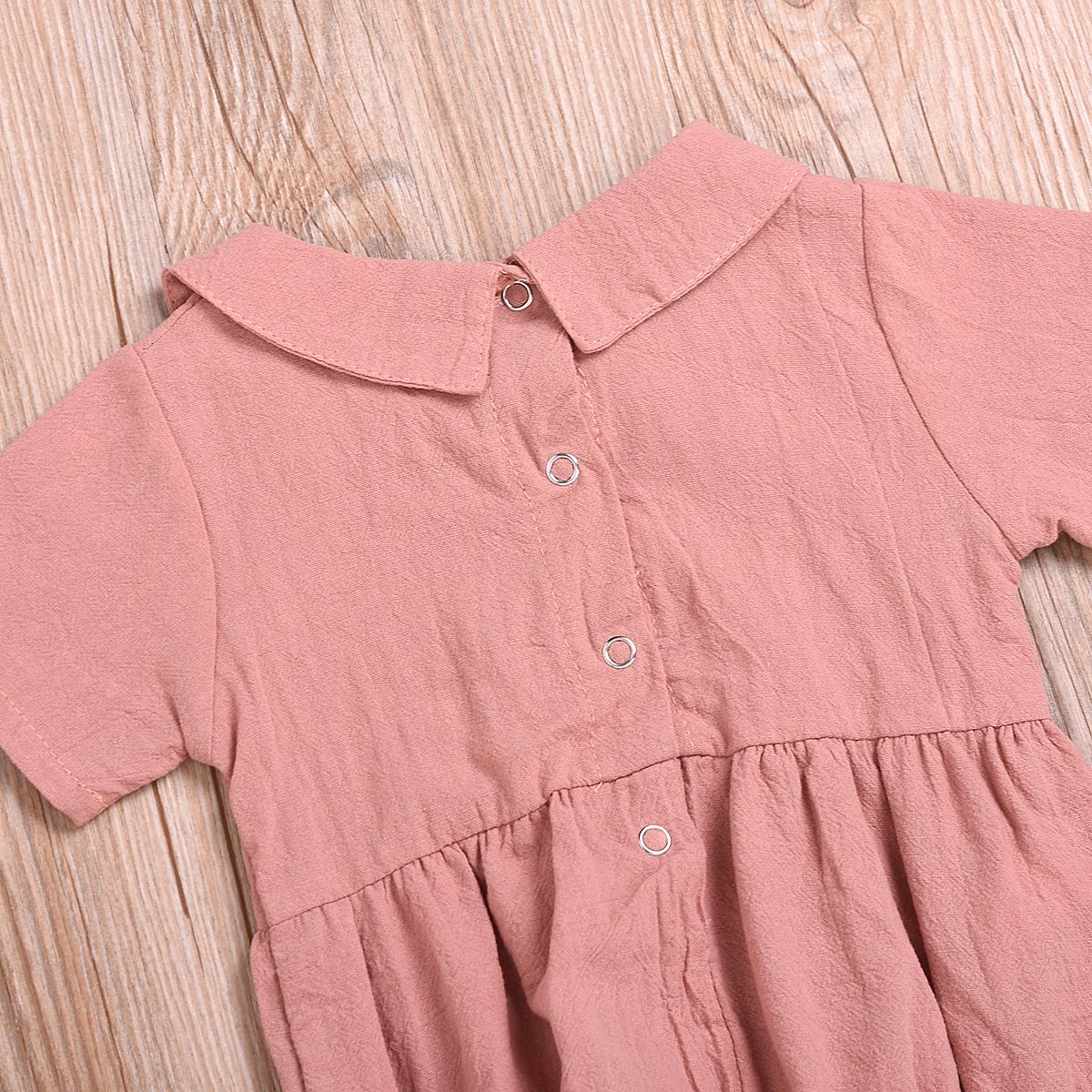 Newborn Infant Baby Girls Ruffle Cute Cotton And Linen Romper Bodysuit Jumpsuit Outfits