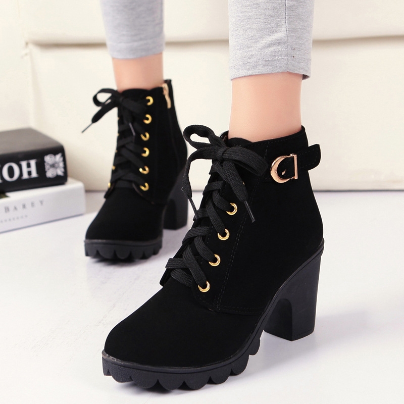 High Quality Lace-Up Ankle Boots Women Boots / Boots /Women&apos;S Shoes /Ladies Shoes /Short Boot