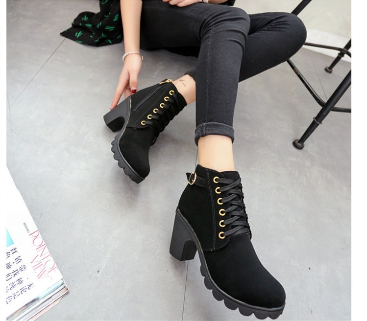 High Quality Lace-Up Ankle Boots Women Boots / Boots /Women&apos;S Shoes /Ladies Shoes /Short Boot