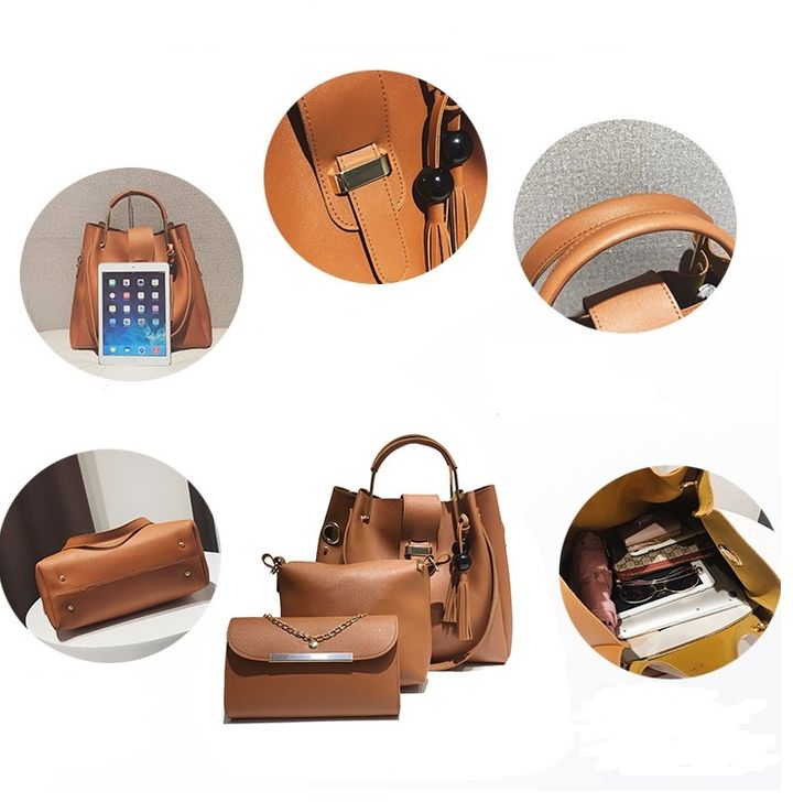 3PCS  Handbags Shoulder Bag  Fashion Women Handbag PU Leather  Bags