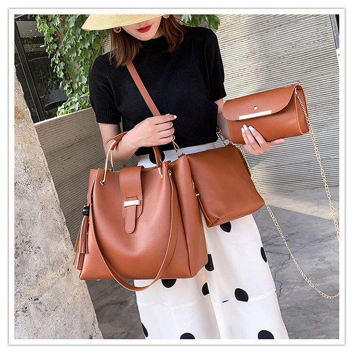 3PCS  Handbags Shoulder Bag  Fashion Women Handbag PU Leather  Bags