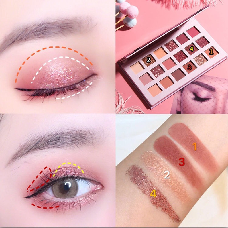 Hot Sale 18 Colors Waterproof Eye Shadow Powder Eyeshadow Cosmetic Makeup  Profissional Paletas Makeup Kit