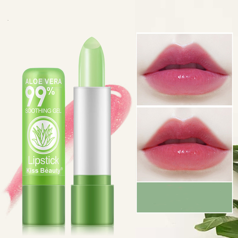 Moisturizing Lip Balm Aloe Vera Lip Color Changing Long Moisturizing Lip Balm Anti-aging Lipstick