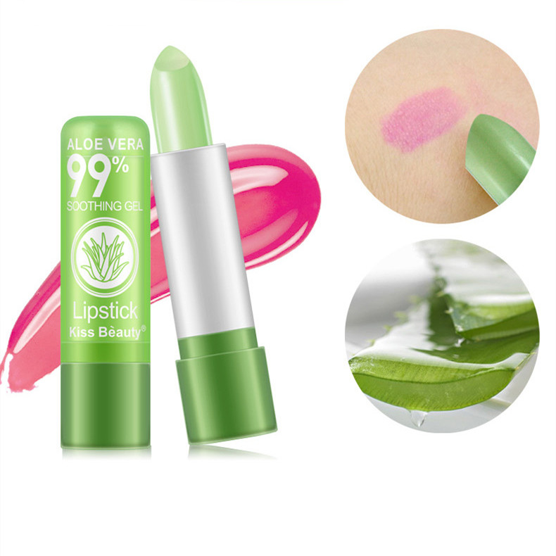 Moisturizing Lip Balm Aloe Vera Lip Color Changing Long Moisturizing Lip Balm Anti-aging Lipstick