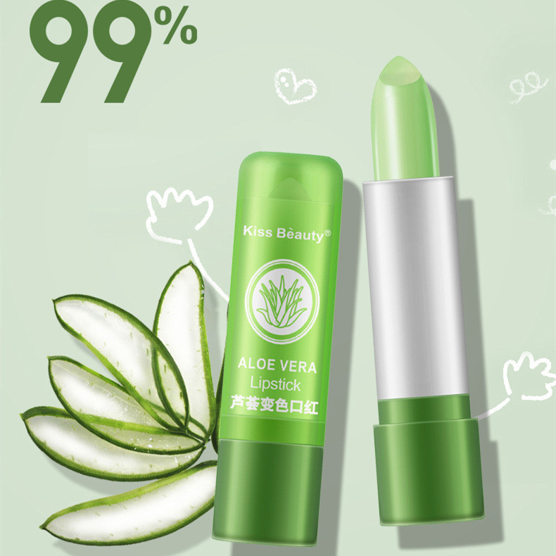 Moisturizing Lip Balm Aloe Vera Lip Color Changing Long Moisturizing Lip Balm Anti-aging Lipstick