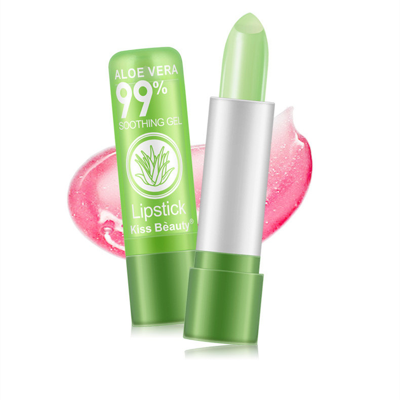 Moisturizing Lip Balm Aloe Vera Lip Color Changing Long Moisturizing Lip Balm Anti-aging Lipstick