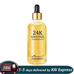 24k Gold Foil Essence Serum, Moisturizing Anti-Aging Anti-Redness , Face Skin  Serum Nicotinamide 100ML