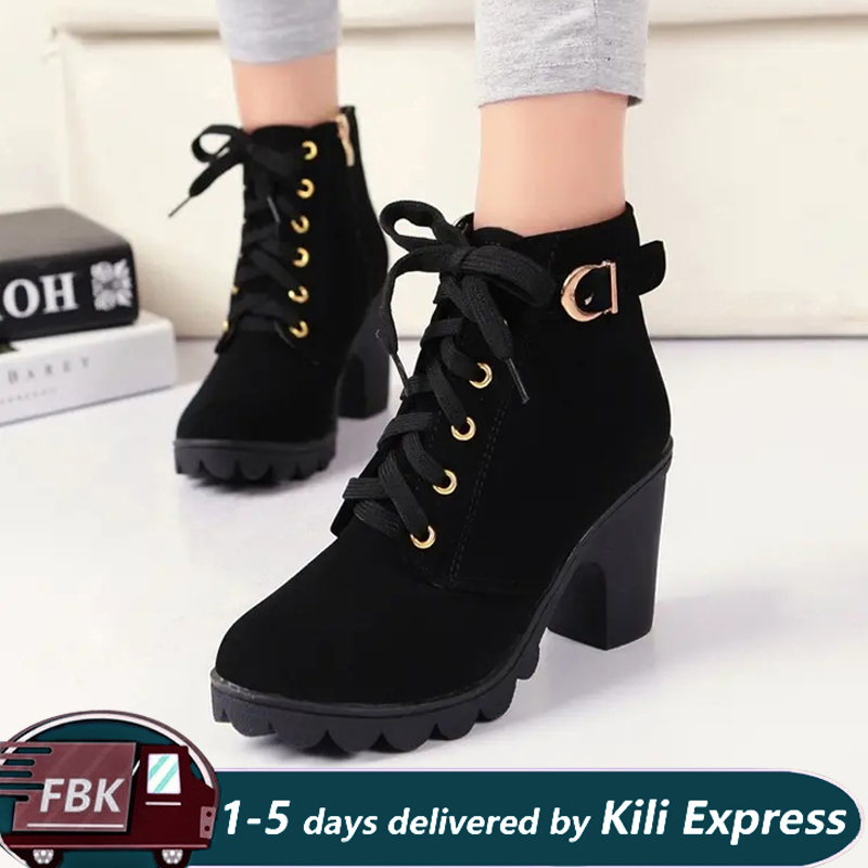 High Quality Lace-Up Ankle Boots Women Boots / Boots /Women&apos;S Shoes /Ladies Shoes /Short Boot