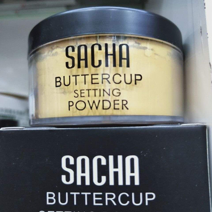 SACHA Buttercup Setting Powder Translucent Face Powder to Set Makeup Foundation or Concealer Finish Loose Oil Control Yellow