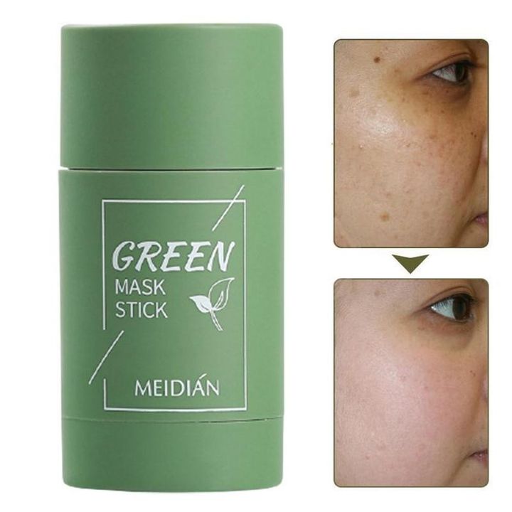 Green Tea Oil Control Solid Cleansing Mask Clean  Blackhead Moisturizing Skin Care