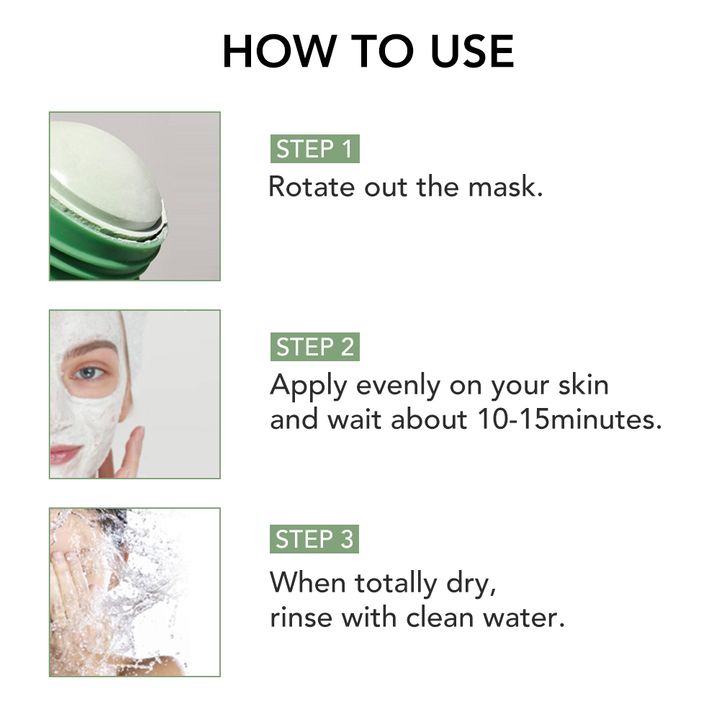 Green Tea Oil Control Solid Cleansing Mask Clean  Blackhead Moisturizing Skin Care