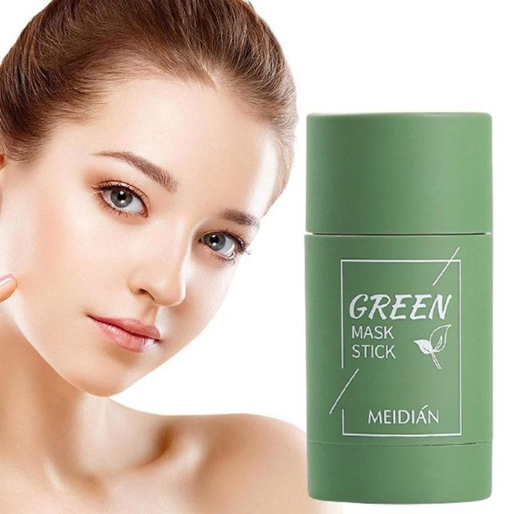 Green Tea Oil Control Solid Cleansing Mask Clean  Blackhead Moisturizing Skin Care