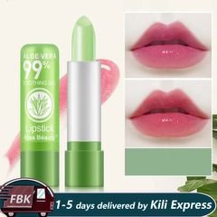 Moisturizing Lip Balm Aloe Vera Lip Color Changing Long Moisturizing Lip Balm Anti-aging Lipstick 2PCS
