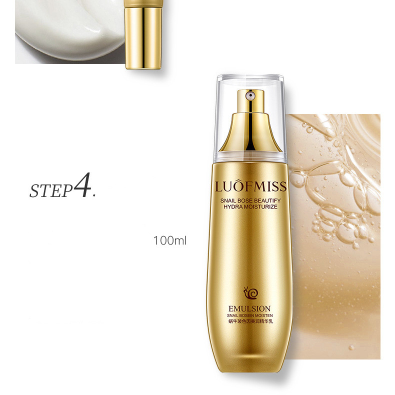 12Pcs Skin Care Set  Cleanser  +Snail Toner  + Snail Emulsion + Eye Cream+ Moisturizer +  BB cream+6 Masks Skin Care