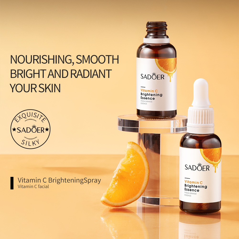 7PCS Vitamin C Facial Cleanser100g +Vitamin C  Serum 30ML +  Lotion120ML + Eye Cream 20g+Lip balm+Masks  Skin Care Set