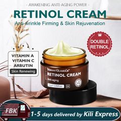 VIBRANT GLAMOUR Retinol Face Cream Firming Lifting Anti-Wrinkle Brightening Moisturizing Skin Care Retinol Face Cream Yellow 30 g