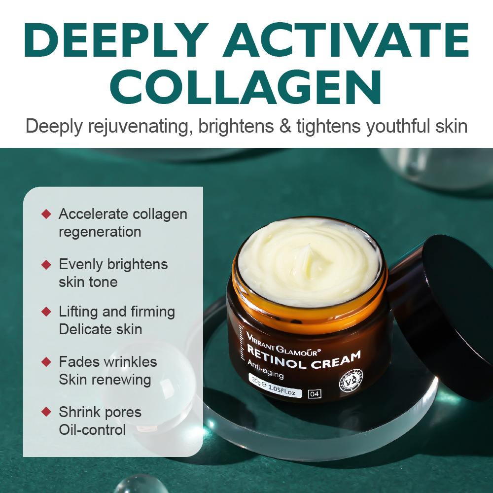 VIBRANT GLAMOUR Retinol Face Cream Firming Lifting Anti-Wrinkle Brightening Moisturizing Skin Care Retinol Face Cream
