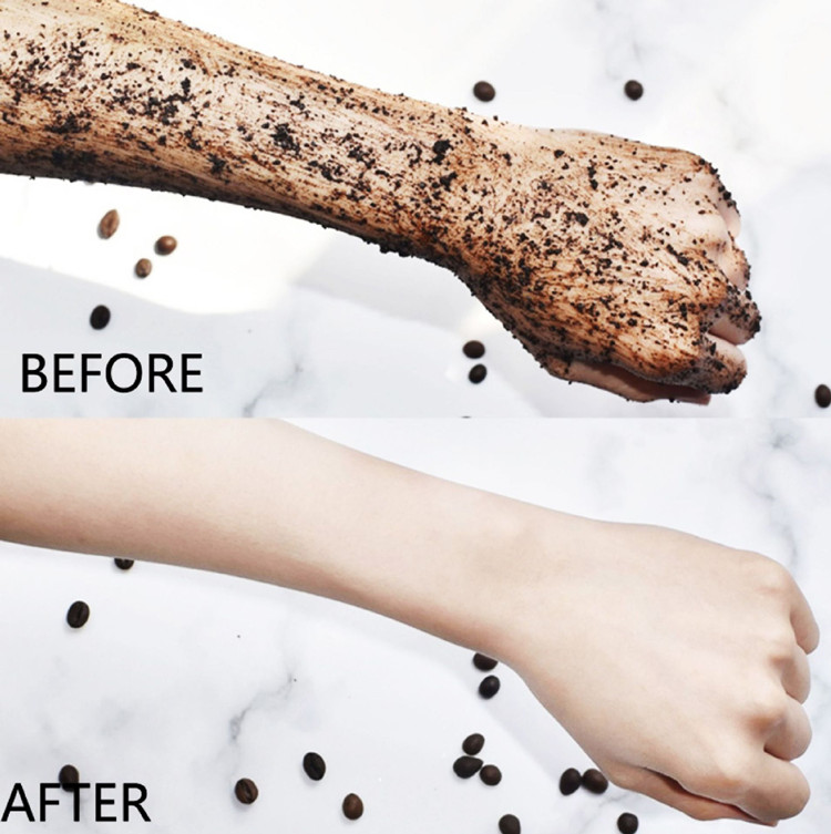 Coffee Sea Salt Bath Body ，Face&Feet Whitening Spa Scrub
