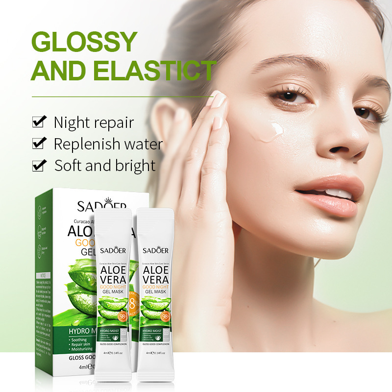 25PCS Skin Care Set Aloe Facial Cleanser  + Face Essence +Face Brightening Cream +Lipstick+Eye Cream+ Masks 20PCS